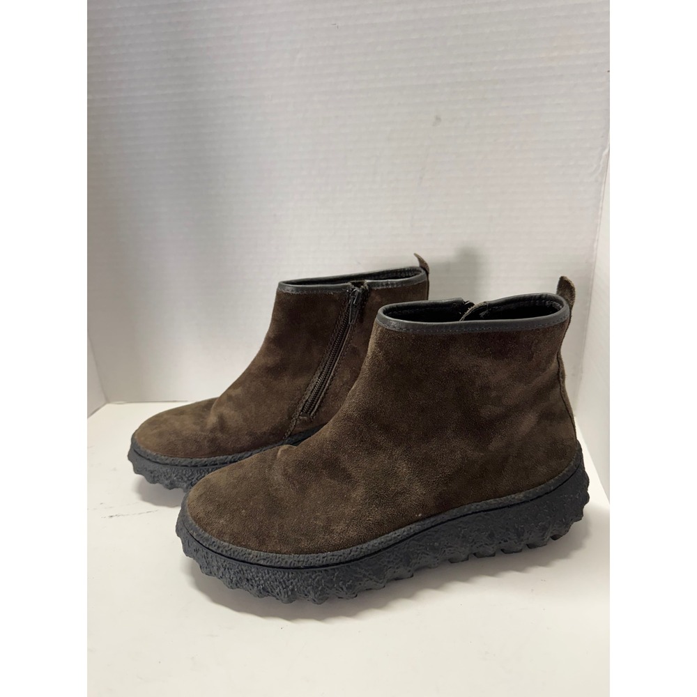 Camper Ground Dark Brown Suede Michelin Sole Ankle Boots K400460-006 Size 38 7.5